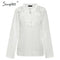 Shonlo | Elegant lace up chiffon blouse women 