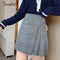 Shonlo | Simplee Plaid A-line women mini skirt 