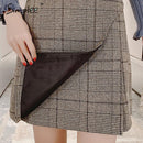 Shonlo | Simplee Plaid A-line women mini skirt 