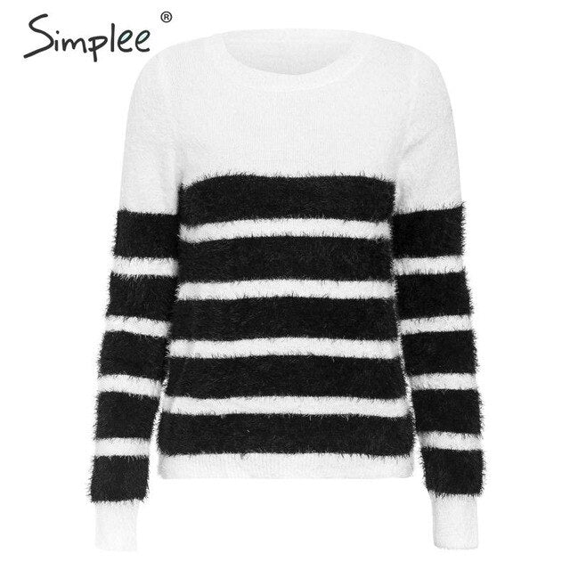 Shonlo | Simplee Striped knitted sweater 