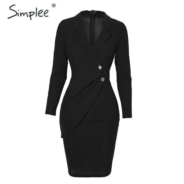 Shonlo | Simplee Bodycon plus size office dress 