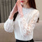 Shonlo | lace print long-sleeved women shirts 