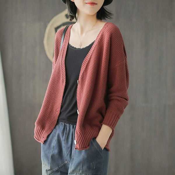 Shonlo | Knitted  Cardigans Sweater Long Sleeve 