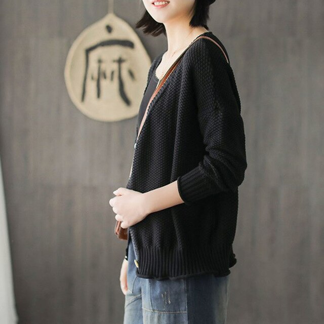 Shonlo | Knitted  Cardigans Sweater Long Sleeve 