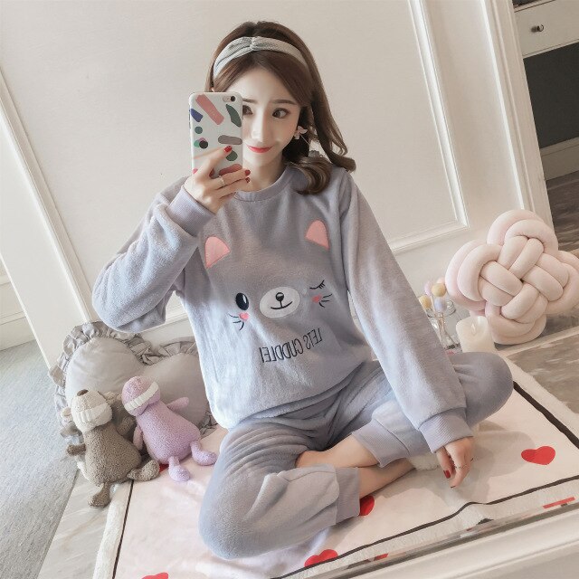 Shonlo | Flannel Long Sleeve fleece pyjamas 