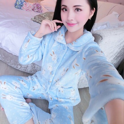 Shonlo | Winter Pajamas Set Women Sleepwear 