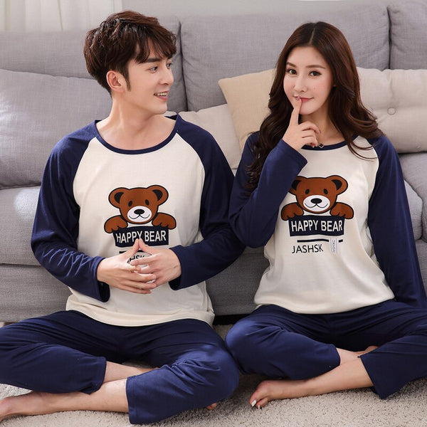 Shonlo | Couples Long Sleeve Cute  Pajama 