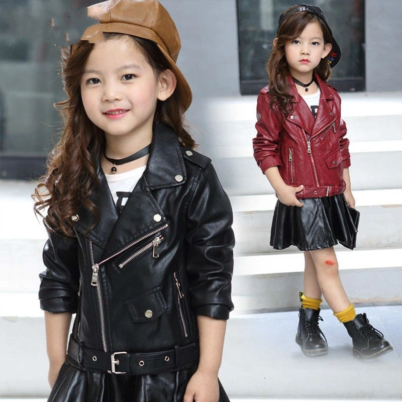 Shonlo | Girl Pu Leather  Jacket 