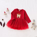 Shonlo | Lace Mesh Dress Baby Girls Family Look New Year Dresses 