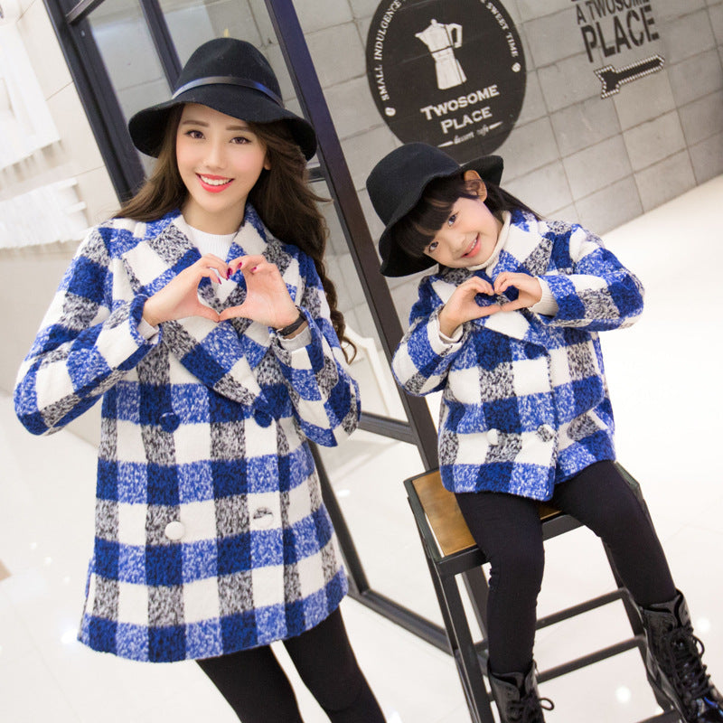 Shonlo | Mother and Daughter Clothes Plaid Jacket Outwear 