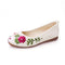 Shonlo | Flower Flats Slip On Cotton Fabric Casual Shoes 