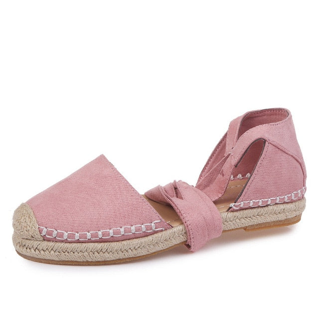 Shonlo | Cotton Fabric Flat Shoes 