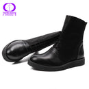 Shonlo | Black Lace-up Warm Ankle Boots 