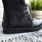 Shonlo | Black Lace-up Warm Ankle Boots 