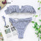 Shonlo | Simplee Sexy striped ruffle bikini sets 