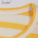 Shonlo | Simplee Embroidery striped casual blouse 