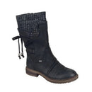 Shonlo | Flat Heel Boot Fashion Knitting Patchwork shoes 