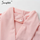 Shonlo | Simplee V neck office ladies blouses Long sleeve 