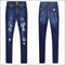 Shonlo | Stretch Ripped Navy Blue Skinny Jeans 