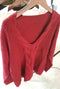 Shonlo | Pullover Sweater Sexy Deep v Neck Long Sleeve Jumpers 