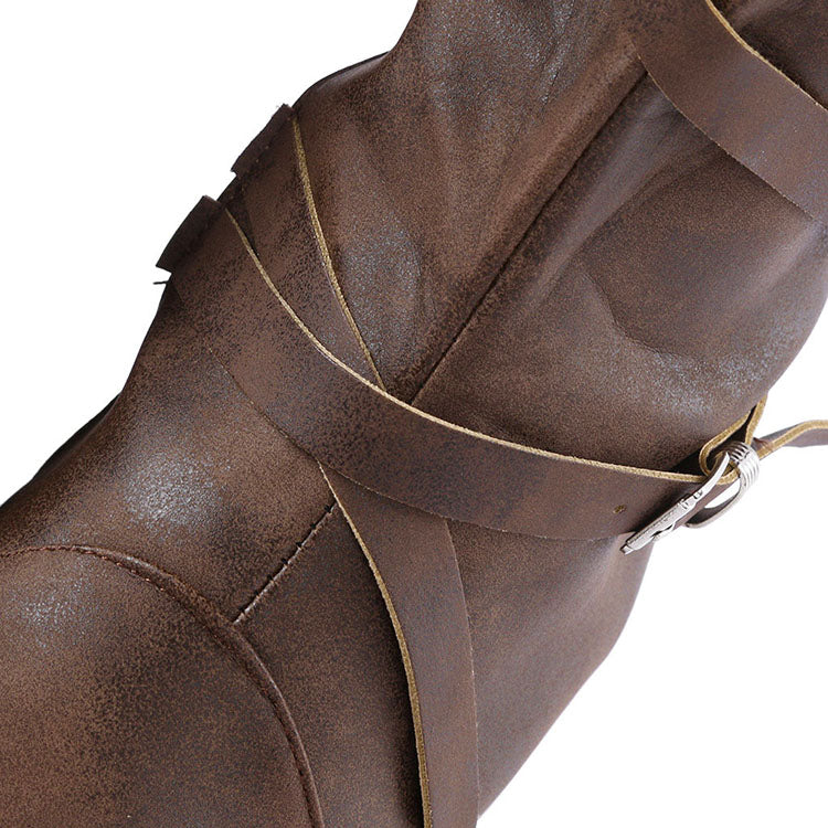 Shonlo | Mid-Calf Microfiber Zip Work & Safety Winter Boots 