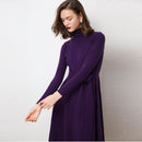 Shonlo | Turtleneck Knit Dress Belt Tunic Dress Wool Cashmere 