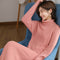 Shonlo | Cashmere Knitting Turtleneck Mid-Calf Plus Long Dress 