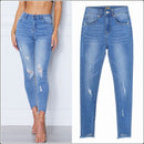 Shonlo | Blue Slim Stretch Pencil Jeans 