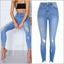 Shonlo | Blue Slim Stretch Pencil Jeans 