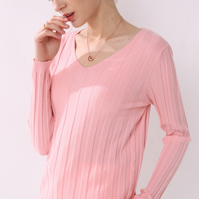 Shonlo | knitwear female pure color pit sweater 