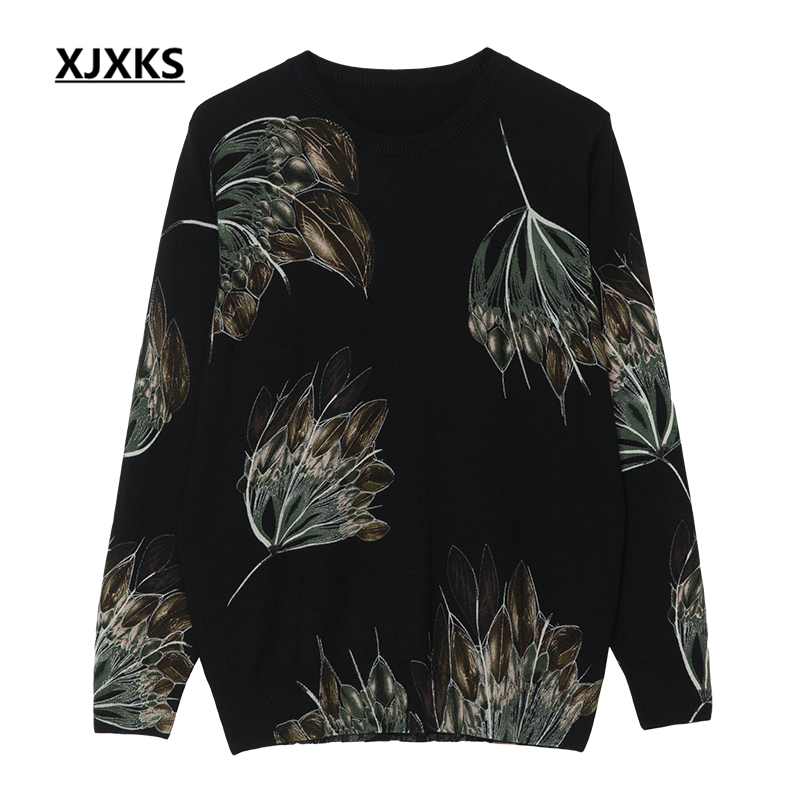 Shonlo | High-end cashmere knitted printed sweater 