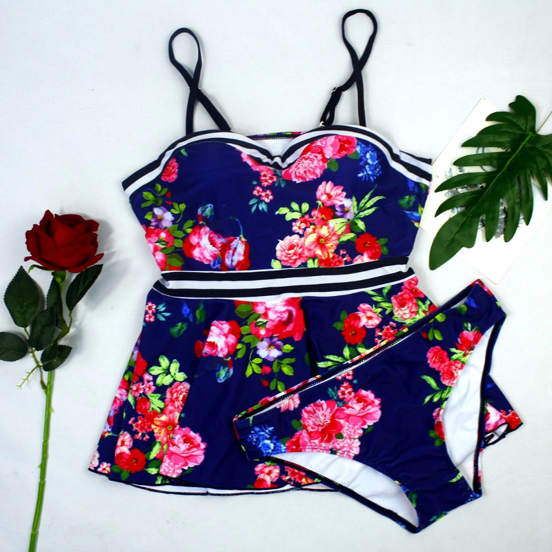Shonlo | Tankini Swimsuit Vintage Bikini 