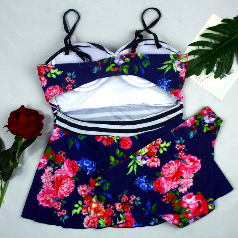 Shonlo | Tankini Swimsuit Vintage Bikini 