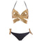 Shonlo | Padded Bikini Set Bandage Cross Gold 