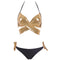 Shonlo | Padded Bikini Set Bandage Cross Gold 