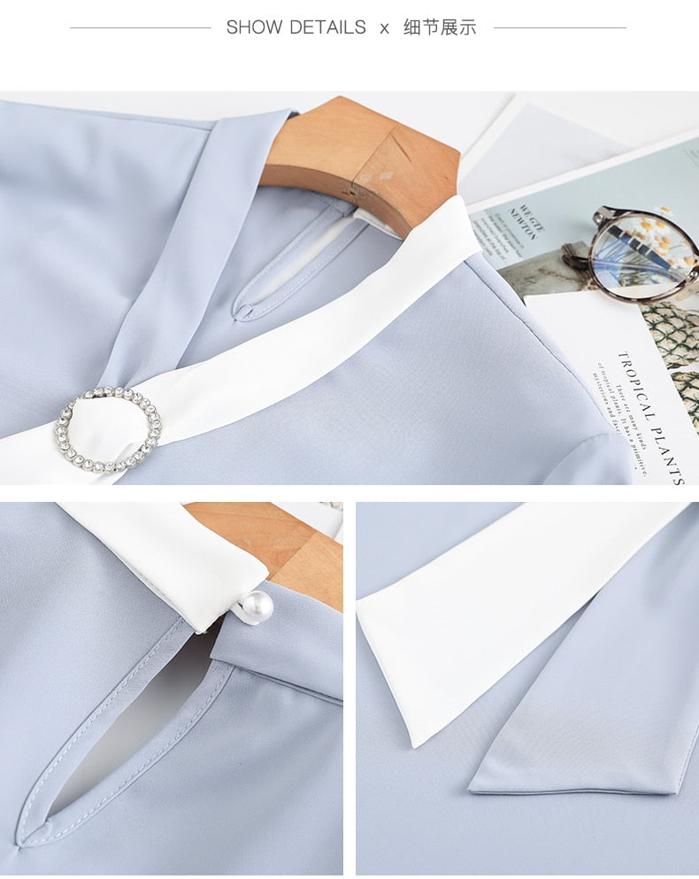Shonlo | V-neck Collar Tie Shirts 