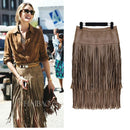 Shonlo | High Waist Straight Leather Skirts 
