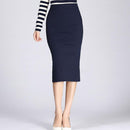 Shonlo | Hip Mid-Calf Solid Pencil Skirt 