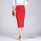 Shonlo | Hip Mid-Calf Solid Pencil Skirt 