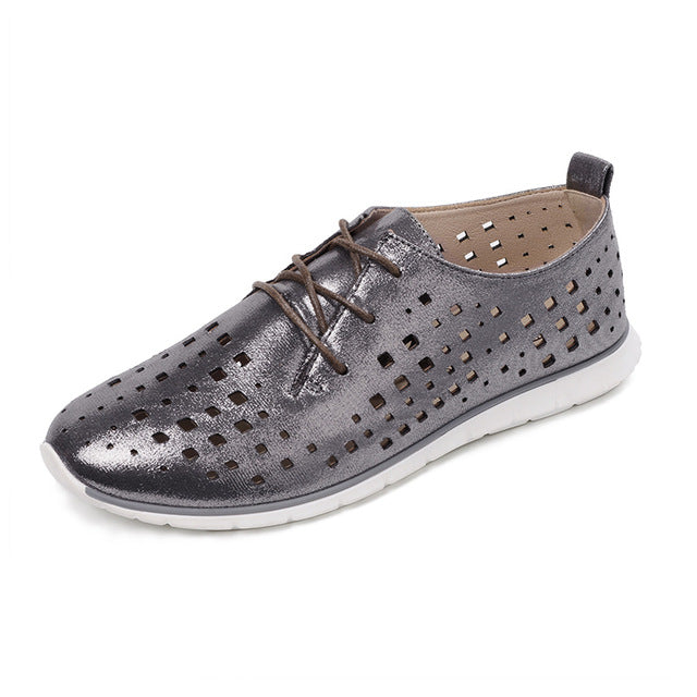 Shonlo | Autumn Spring Soft Leather Flats Shoes 