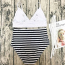 Shonlo | Sexy 2020 High Waist Swimsuit Striped 