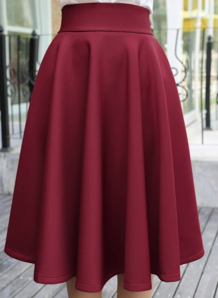 Shonlo | High Waist Vintage Midi Skirt 