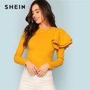 Shonlo | SHEIN Ginger Zip Back Ruffle 