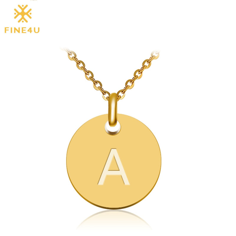 Shonlo | Necklace Gold/Silver Letter Alfabet Necklace  Stainless Steel 