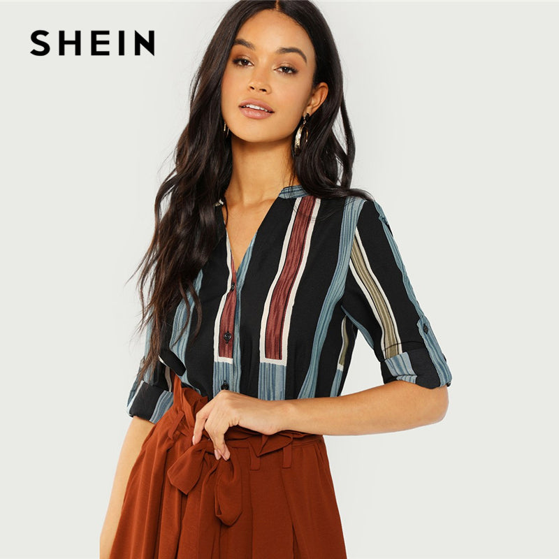 Shonlo | SHEIN Multicolor Cotton V Cut 