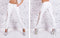 Shonlo | White Jeans With Lace Hollow Out Lace Stitching 