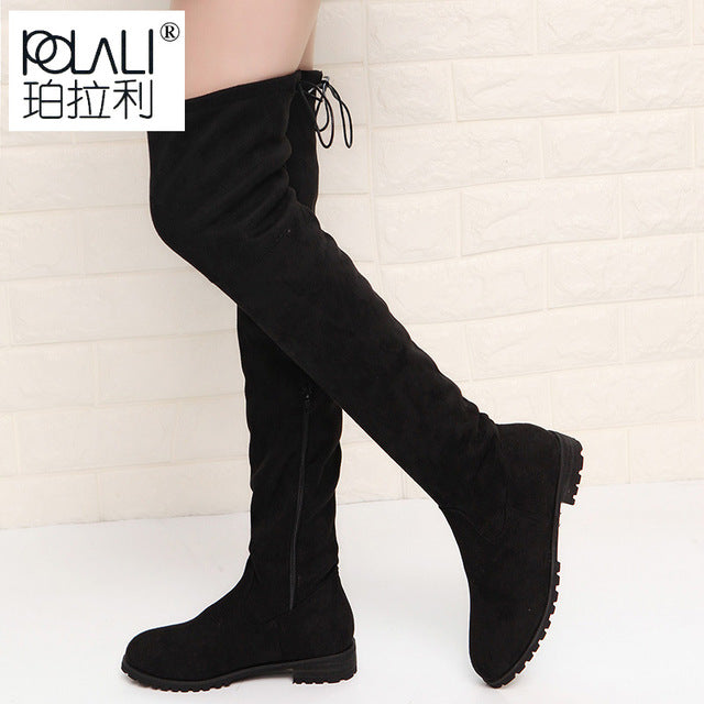 Shonlo | Women Over the Knee Boots Flat 