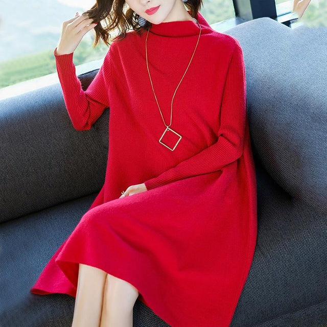 Shonlo | New Fashion Autumn Warm Long Pullover Dress 
