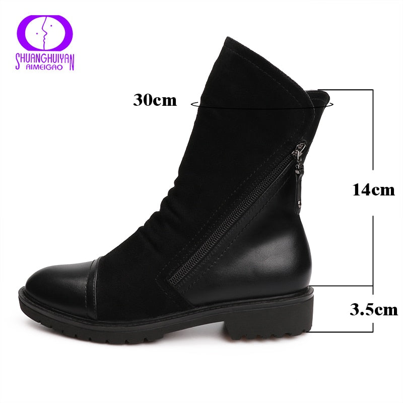 Shonlo | Suede Leather Boots Faux 