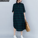 Shonlo | Long Sleeve Cotton Vintage  Dress 